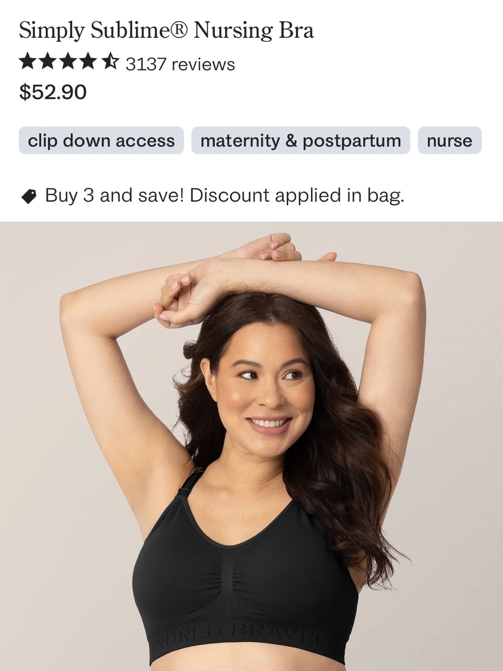 NWOT Kindred Bravely “Simply Sublime” Nursing Bra